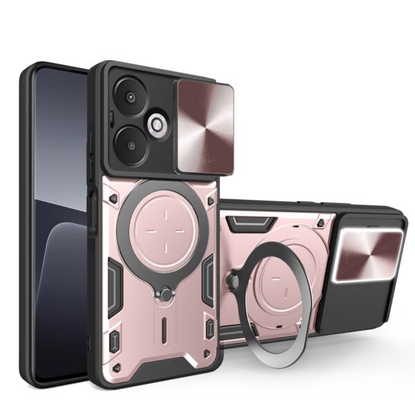 Forcell Xiaomi Redmi 13C 5G Camshield Holder Θήκη Σκληρή - Pink Forcell Xiaomi Redmi 13C 5G Camshield Holder Θήκη Σκληρή - Pink