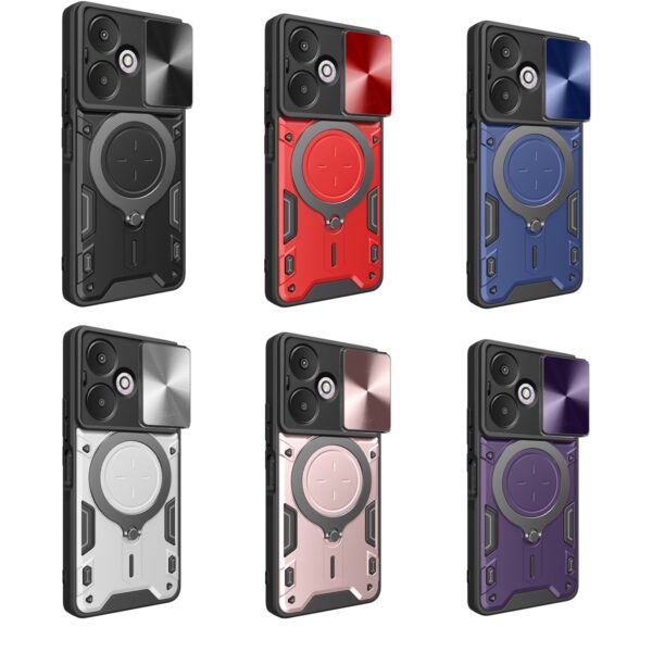 Forcell Xiaomi Redmi 13C 5G Camshield Holder Θήκη Σκληρή - Red