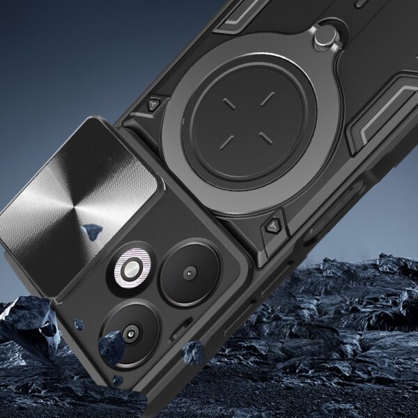 Forcell Xiaomi Redmi 13C 5G Camshield Holder Θήκη Σκληρή - Silver