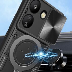 Forcell Xiaomi Poco C65/ Xiaomi Redmi 13C 4G Camshield Holder Θήκη Σκληρή - Silver