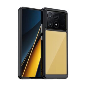 Forcell Xiaomi Poco X6 Pro 5G Series Acrylic Θήκη με Πλαίσιο Σιλικόνης Διάφανη - Black