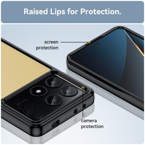 Forcell Xiaomi Poco X6 Pro 5G Series Acrylic Θήκη με Πλαίσιο Σιλικόνης Διάφανη - Black