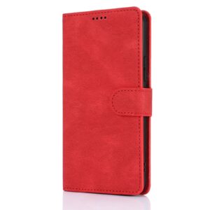 Tel1 Xiaomi Poco X6 Pro 5G Fantasy Skin-feel Calfskin Θήκη Βιβλίο - Red
