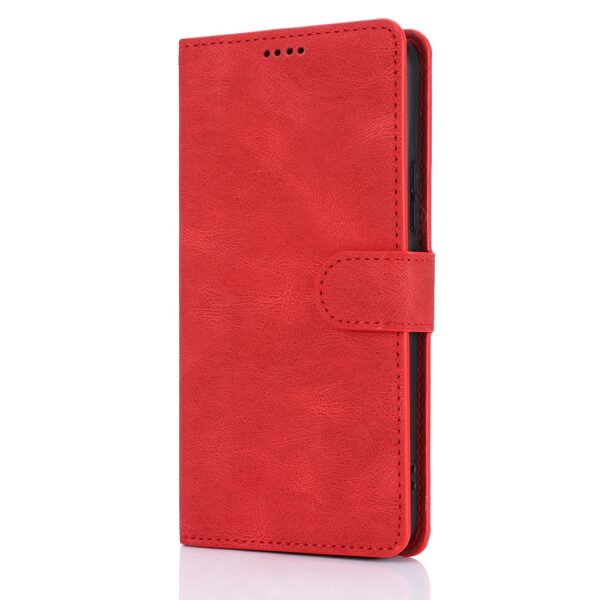 Tel1 Xiaomi Poco X6 Pro 5G Fantasy Skin-feel Calfskin Θήκη Βιβλίο - Red