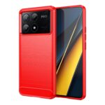 Forcell Xiaomi Poco X6 Pro 5G Carbon Fiber Θήκη Σιλικόνης - Red