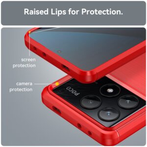 Forcell Xiaomi Poco X6 Pro 5G Carbon Fiber Θήκη Σιλικόνης - Red
