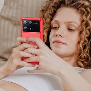 Forcell Xiaomi Poco X6 Pro 5G Carbon Fiber Θήκη Σιλικόνης - Red