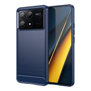 Forcell Xiaomi Poco X6 Pro 5G Carbon Fiber Θήκη Σιλικόνης - Blue
