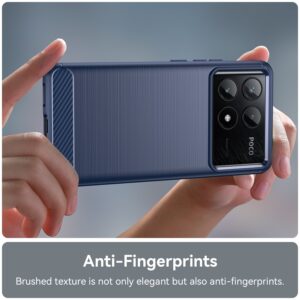 Forcell Xiaomi Poco X6 Pro 5G Carbon Fiber Θήκη Σιλικόνης - Blue