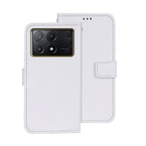Tel1 Xiaomi Poco X6 Pro 5G Crazy Horse Texture Θήκη Βιβλίο - White