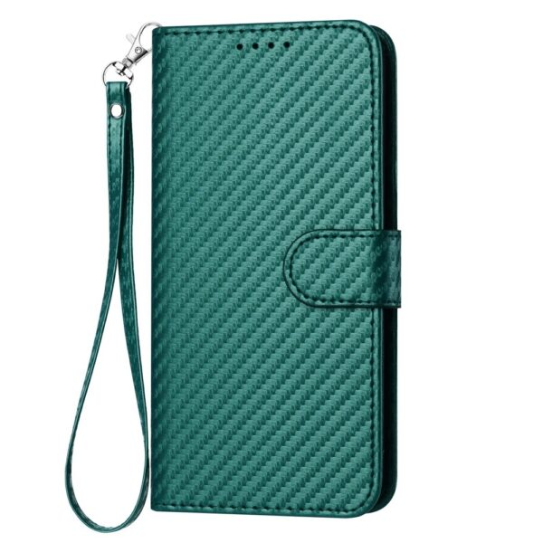 Tel1 Xiaomi Poco X6 Pro 5G Carbon Fiber Magnetic Buckle Θήκη Βιβλίο - Green