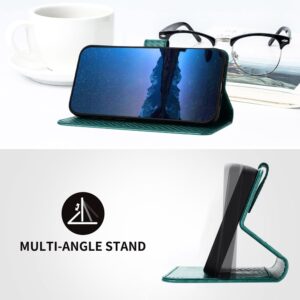 Tel1 Xiaomi Poco X6 Pro 5G Carbon Fiber Magnetic Buckle Θήκη Βιβλίο - Green