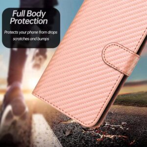 Tel1 Xiaomi Poco X6 Pro 5G Carbon Fiber Magnetic Buckle Θήκη Βιβλίο - Pink