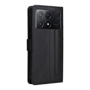 Tel1 Xiaomi Poco X6 Pro 5G Diamond Lattice Flip Θήκη Βιβλίο - Black