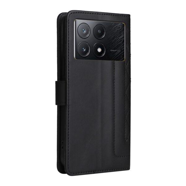 Tel1 Xiaomi Poco X6 Pro 5G Diamond Lattice Flip Θήκη Βιβλίο - Black
