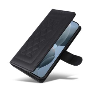 Tel1 Xiaomi Poco X6 Pro 5G Diamond Lattice Flip Θήκη Βιβλίο - Black
