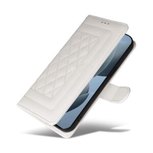 Tel1 Xiaomi Poco X6 Pro 5G Diamond Lattice Flip Θήκη Βιβλίο - White