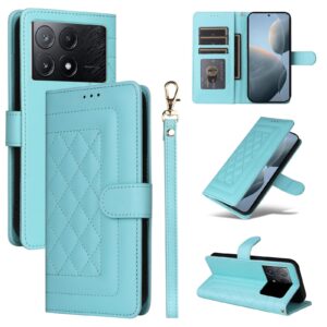 Tel1 Xiaomi Poco X6 Pro 5G Diamond Lattice Flip Θήκη Βιβλίο - Mint Green