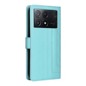 Tel1 Xiaomi Poco X6 Pro 5G Diamond Lattice Flip Θήκη Βιβλίο - Mint Green