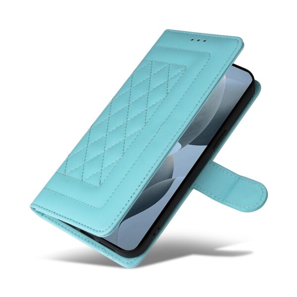 Tel1 Xiaomi Poco X6 Pro 5G Diamond Lattice Flip Θήκη Βιβλίο - Mint Green
