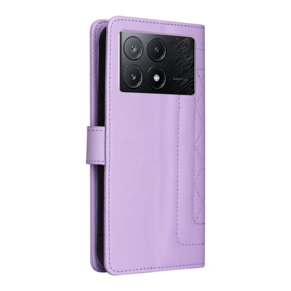 Tel1 Xiaomi Poco X6 Pro 5G Diamond Lattice Flip Θήκη Βιβλίο - Purple