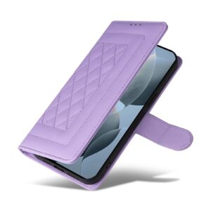 Tel1 Xiaomi Poco X6 Pro 5G Diamond Lattice Flip Θήκη Βιβλίο - Purple