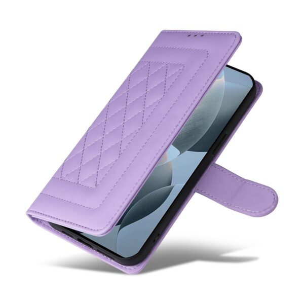 Tel1 Xiaomi Poco X6 Pro 5G Diamond Lattice Flip Θήκη Βιβλίο - Purple