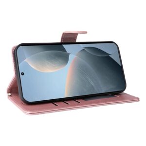 Tel1 Xiaomi Poco X6 Pro 5G Diamond Lattice Flip Θήκη Βιβλίο - Rose Gold