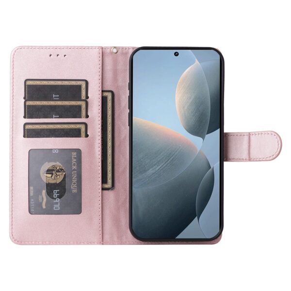 Tel1 Xiaomi Poco X6 Pro 5G Diamond Lattice Flip Θήκη Βιβλίο - Rose Gold