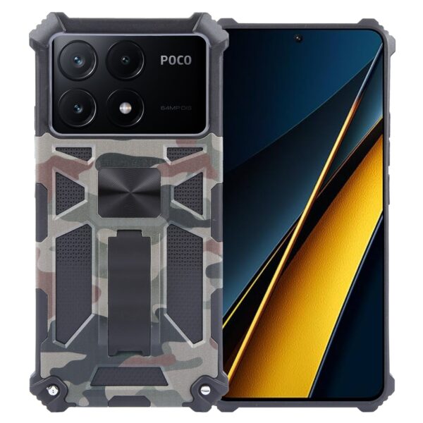 Forcell Xiaomi Poco X6 Pro 5G Camouflage Armor Θήκη Σκληρή - Green