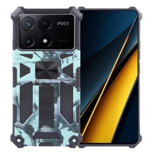 Forcell Xiaomi Poco X6 Pro 5G Camouflage Armor Θήκη Σκληρή - Mint Green
