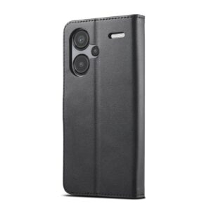 LC.IMEEKE Xiaomi Redmi Note 13 Pro Plus 5G Calf Texture Θήκη Βιβλίο - Black