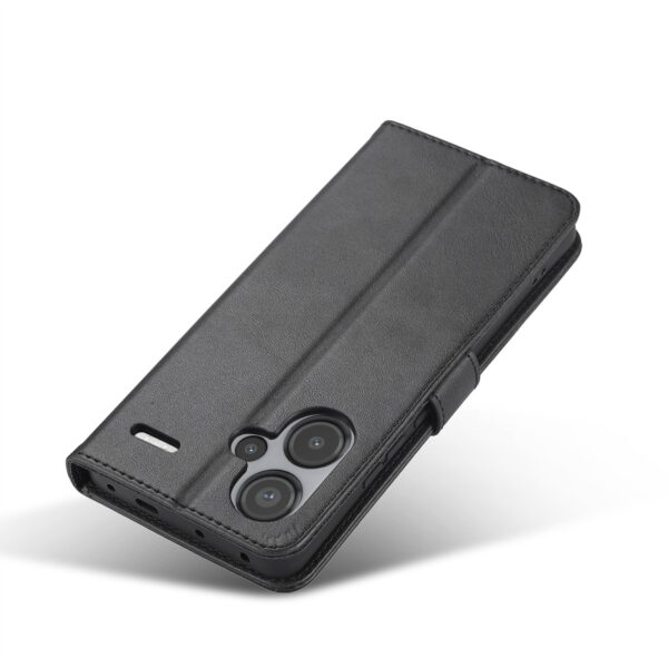 LC.IMEEKE Xiaomi Redmi Note 13 Pro Plus 5G Calf Texture Θήκη Βιβλίο - Black