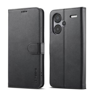 LC.IMEEKE Xiaomi Redmi Note 13 Pro Plus 5G Calf Texture Θήκη Βιβλίο - Black