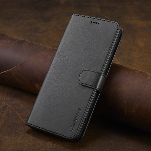 LC.IMEEKE Xiaomi Redmi Note 13 Pro Plus 5G Calf Texture Θήκη Βιβλίο - Black