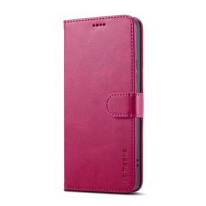 LC.IMEEKE Xiaomi Redmi Note 13 Pro Plus 5G Calf Texture Θήκη Βιβλίο - Fuchsia