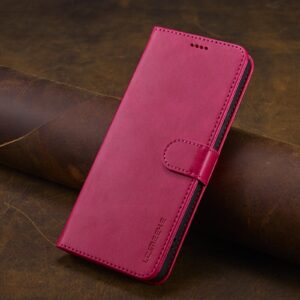 LC.IMEEKE Xiaomi Redmi Note 13 Pro Plus 5G Calf Texture Θήκη Βιβλίο - Fuchsia