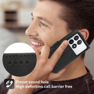 Tel1 Xiaomi Poco X6 Pro 5G Dierfeng Dream Line Θήκη Βιβλίο - Black