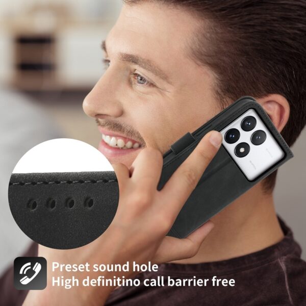 Tel1 Xiaomi Poco X6 Pro 5G Dierfeng Dream Line Θήκη Βιβλίο - Black