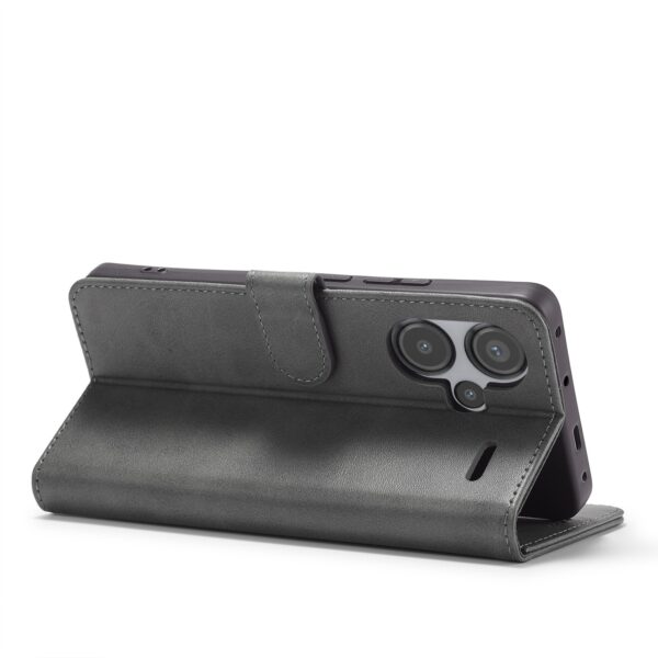 LC.IMEEKE Xiaomi Redmi Note 13 Pro Plus 5G Calf Texture Θήκη Βιβλίο - Grey