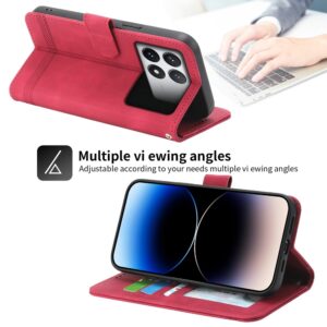 Tel1 Xiaomi Poco X6 Pro 5G Dierfeng Dream Line Θήκη Βιβλίο - Red