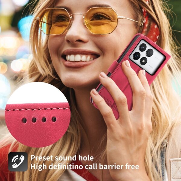 Tel1 Xiaomi Poco X6 Pro 5G Dierfeng Dream Line Θήκη Βιβλίο - Red