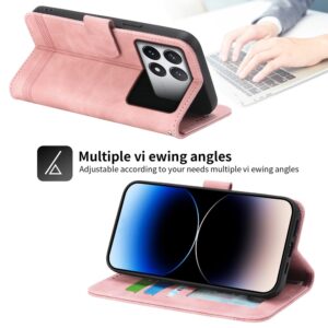 Tel1 Xiaomi Poco X6 Pro 5G Dierfeng Dream Line Θήκη Βιβλίο - Pink