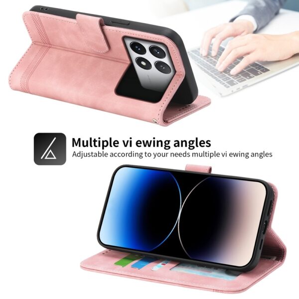 Tel1 Xiaomi Poco X6 Pro 5G Dierfeng Dream Line Θήκη Βιβλίο - Pink