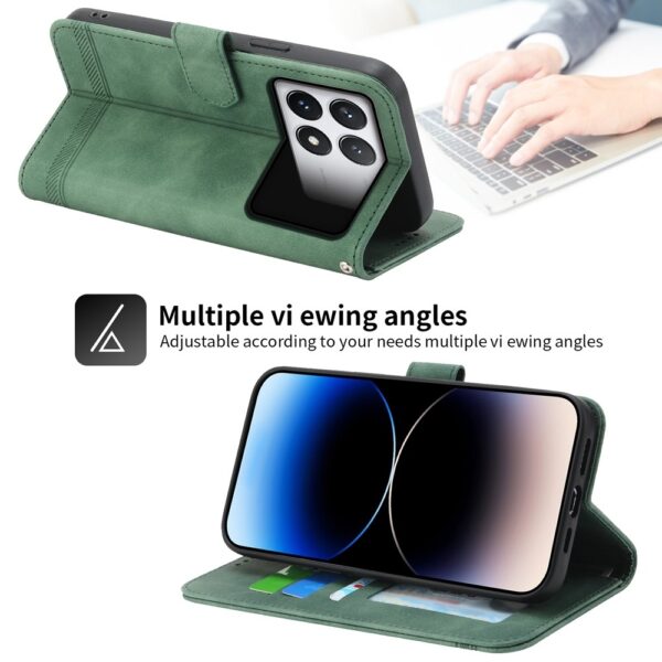 Tel1 Xiaomi Poco X6 Pro 5G Dierfeng Dream Line Θήκη Βιβλίο - Green