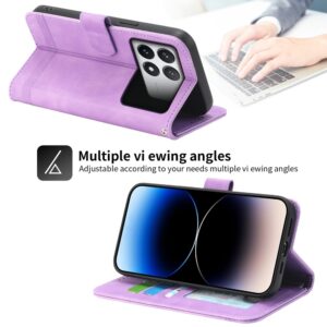 Tel1 Xiaomi Poco X6 Pro 5G Dierfeng Dream Line Θήκη Βιβλίο - Purple