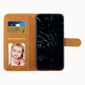 Tel1 Xiaomi Redmi Note 13 Pro Plus 5G Stitching Calf Texture Buckle Θήκη Βιβλίο - Brown