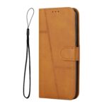 Tel1 Xiaomi Redmi Note 13 Pro Plus 5G Stitching Calf Texture Buckle Θήκη Βιβλίο - Brown