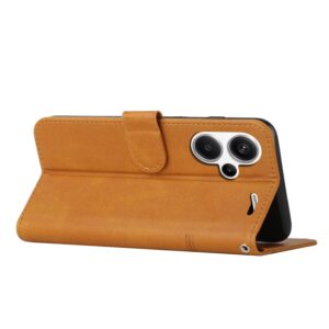 Tel1 Xiaomi Redmi Note 13 Pro Plus 5G Stitching Calf Texture Buckle Θήκη Βιβλίο - Brown