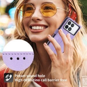 Tel1 Xiaomi Poco X6 Pro 5G Skin-Feel Flowers Embossed Θήκη Βιβλίο - Purple